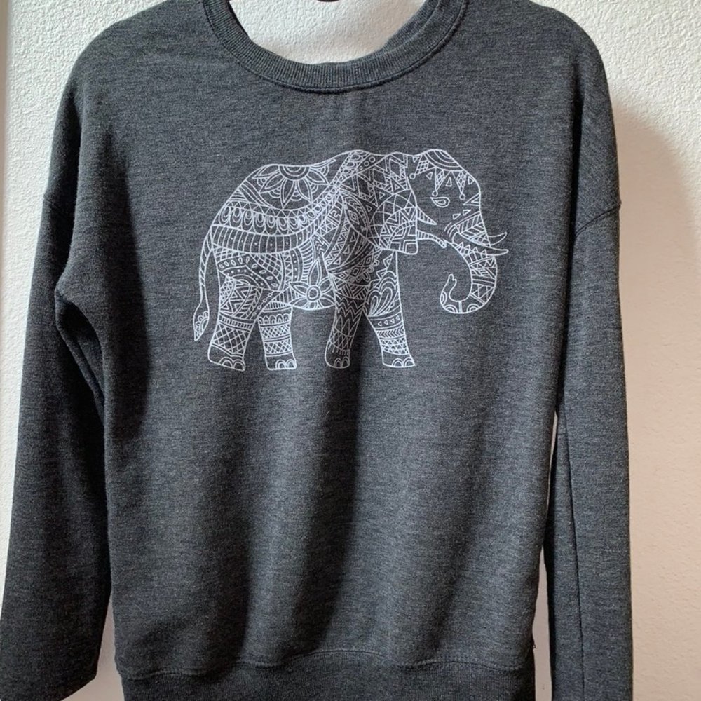 gray elephant zoe + liv sweater